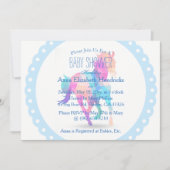 Blue Wreath Geometrisch Running Horse Baby shower Kaart (Voorkant)