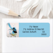 Blue Wren Australian Bird Return Address Labels (Insitu)