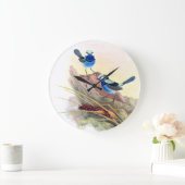 Blue Wren Birds Wildlife Animals Flowers Grote Klok (Huis)