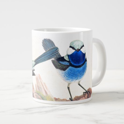 Blue Wren Birds Wildlife Animals Jumbo Mok (Voorkant rechts)