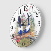 Blue Wren Birds Willife Animals Wall Clock Grote Klok (Hoek)