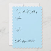 Blue Wren Watercolor Verjaardagsfeestje Uitnodigin Kaart (Achterkant)