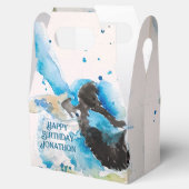 Blue Wren Waterverf Happy Birthday Wrens Aqua Bedankdoosjes (Geopend)