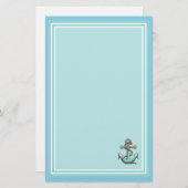 Blue Writing Paper with Anchor Briefpapier (Voorkant / Achterkant)