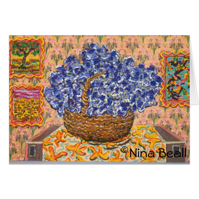 "Blue Wysteria w/Onion" door Nina Beall (Voorkant Horizontaal)