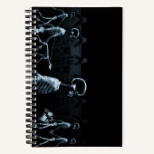Blue X-Ray Skeleton City Scene Notitieboek (Voorkant)
