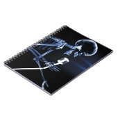 Blue X-Ray Vision Skeleton zingt op Mic Notitieboek (Linkerzijde)