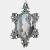 Blue XMAS 2018 Tin Sneeuwvlok Ornament (Links)