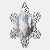 Blue XMAS 2018 Tin Sneeuwvlok Ornament (Rechts)