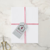 Blue Xmas Home is waar het hart vandaan komt Cadeaulabel (Met Touw)