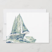 Blue Yacht begrafenisaankondiging Kaart (Achterkant)