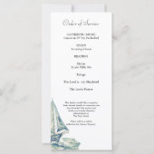 Blue Yacht Celebration of Life Kaart (Achterkant)