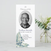 Blue Yacht Celebration of Life Kaart (Staand voorkant)