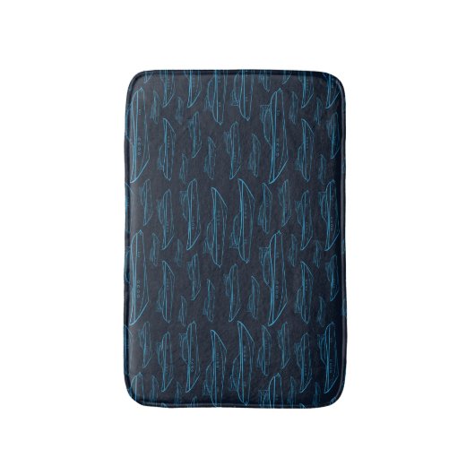 Blue Yacht Pattern Badmat (Voorkant Verticaal)