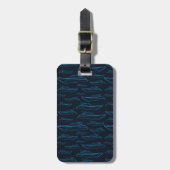 Blue Yacht Pattern Bagagelabel (Voorkant verticaal)