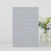 Blue Yacht Pattern Briefpapier (Staand voorkant)