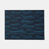 Blue Yacht Pattern Deurmat (Voorkant)