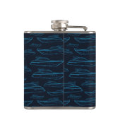 Blue Yacht Pattern Heupfles (Achterkant)