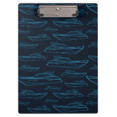 Blue Yacht Pattern Klembord (Voorkant)
