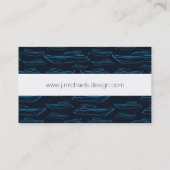 Blue Yacht Pattern Visitekaartje (Achterkant)