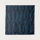 Blue Yacht Pattern Wandkleed (Voorkant)