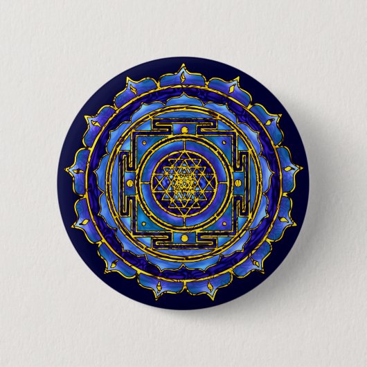 Blue Yantra Button (Voorkant)