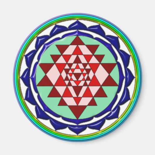 BLUE YANTRA MAGNEET (Voorkant)