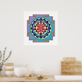 BLUE YANTRA POSTER (Keuken)