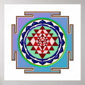 BLUE YANTRA POSTER (Voorkant)