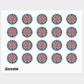 BLUE YANTRA RONDE STICKER (Vel)