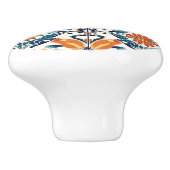 Blue Yellow and Orange Pattern  Keramische Knop (Zijkant)