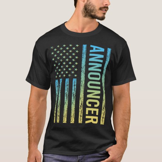 Blue Yellow Announcer T-shirt (Voorkant)