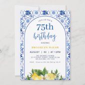 Blue Yellow Arch Lemon Verjaardag Kaart (Voorkant)