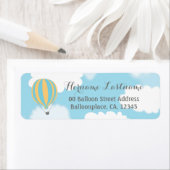 Blue Yellow Balloon Sky Return-adreslabels Etiket (Insitu)
