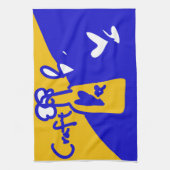 blue&yellow beer キッチンタオル theedoek (Verticaal)