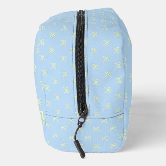 Blue & Yellow Bow Pattern Coquette Cosmetic  Toilettasje (Rechts)
