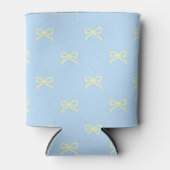 Blue & Yellow Bow Pattern Pastel Modern Party  Blikjeskoeler (Voorkant)