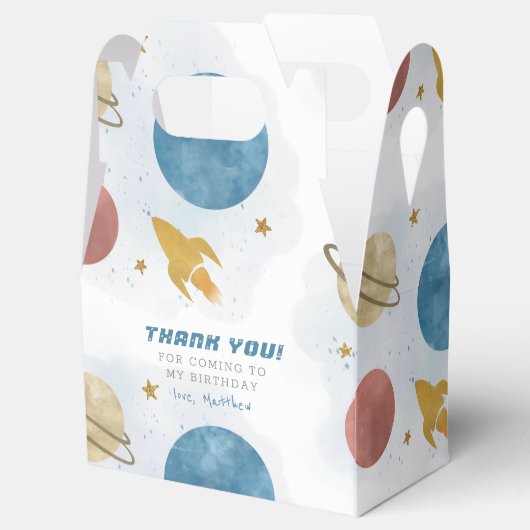 Blue Yellow Buitenspace Boy Dank je verjaardag Bedankdoosjes (Geopend)