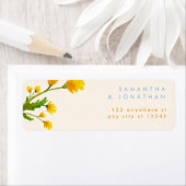Blue & Yellow buttercup editable wedding Label (Insitu)