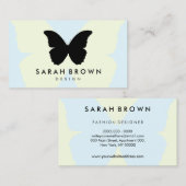 Blue & Yellow Butterfly | Elegant Professional Visitekaartje (Voorkant / Achterkant)