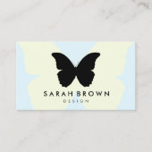 Blue & Yellow Butterfly | Elegant Professional Visitekaartje (Voorkant)