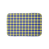 Blue Yellow Checker Argyle Pattern Badmat (Voorkant)