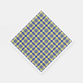 Blue Yellow Checker Argyle Pattern Paper Napkin Servet (Hoek)