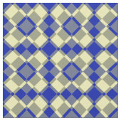 Blue Yellow Checker Argyle Pattern Stof (Close Up)
