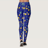 Blue Yellow Daffodil Leggings (Achterkant)