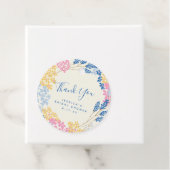 Blue Yellow Flower, aangepast Vrijgezellenfeest Bedankjes Labels (In situ)