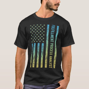 Blue Yellow Fulfilment Process Analyst T-shirt