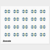 Blue Yellow Geometric Triad Dank u Stickers (Vel)