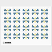 Blue Yellow Geometric Triad Wedding Stickers (Vel)