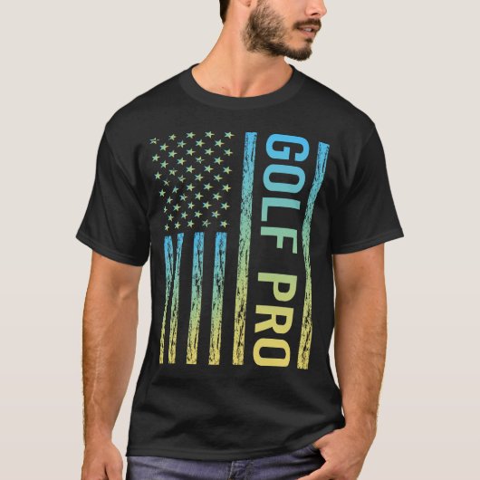Blue Yellow Golf Pro T-shirt (Voorkant)